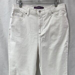 NWT Gloria Vanderbilt White Jeans - 14